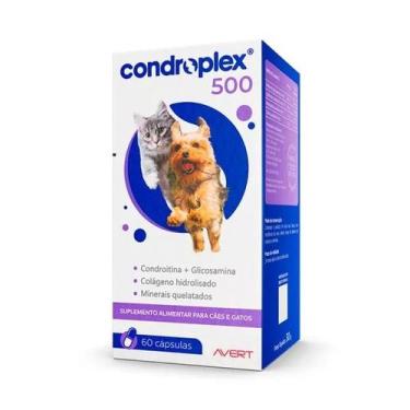 Imagem de Condroplex 500 Suplemento Articular Cães Gatos 60 Cápsulas - AVERT