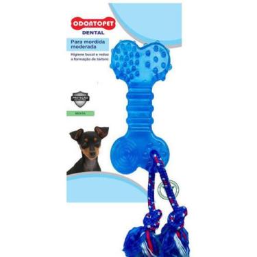 Imagem de Brinquedo Mordedor de cachorro super resistente Odontopet Osso Flat co