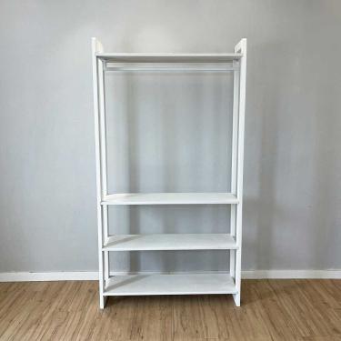 Imagem de Arara de Roupas Linea Ample sem Porta sem Gavetas Madeira Pinus 101CM Branco Artfactory Design 101CM