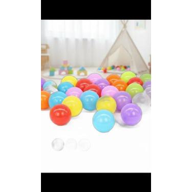 Imagem de 100 Bolinhas de Plástico Coloridas 7,6cm - Congratulations Store