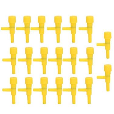 Imagem de Zerodis Válvula de controle de fluxo de ar de aquário de 20 peças, válvulas reguladoras de bomba de ar de peixe de plástico, acessórios de aquário para tubo de 4 mm