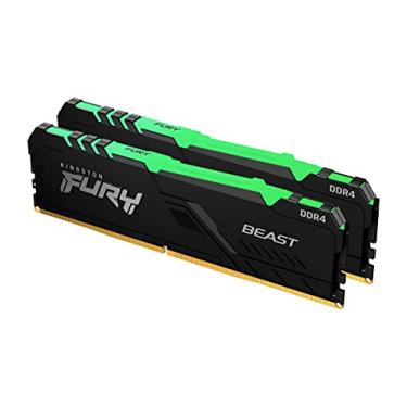Imagem de KF437C19BB1AK2/32 - Kit de memórias de 32GB (2 x 16GB) DIMM DDR4 3733Mhz FURY Beast RGB 1,35V 2Rx8 288 pinos para desktop/gamers