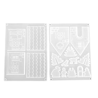 Imagem de Moldes de resina de natal, molde de silicone decorativo para decoração de mesa para decoração de parede