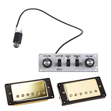 Imagem de Humbucker Pickup Gold Para Lp Substituição Pela Linha De Controle De Baixo Violino Captador