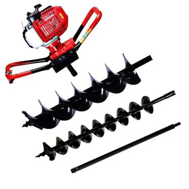 Imagem de KIT Perfurador De Solo Kawashima ED43 42.7cc Com Broca 15 cm + Broca Dupla com Vídia de 6 X 80 cm + Extensão 60 cm