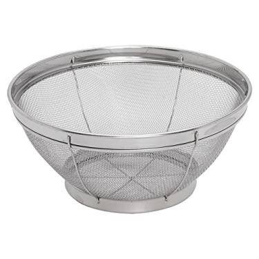 Imagem de Mimo Style Escorredor de Aço Inoxidável Multiuso 18 cm com Malha de Aço Côncava Perfeito para Coar, Peneirar, Filtrar e Drenar, Eficiente Resistente e Durável, Indispensável para sua Cozinha, prata