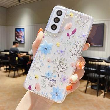 Imagem de Capa de telefone transparente com glitter bonito para Samsung S22 S21 S20 Plus FE Note 20 Ultra A52 A72 A32 A50 A71 A22 A12 Capa transparente, A06, para S22 Ultra