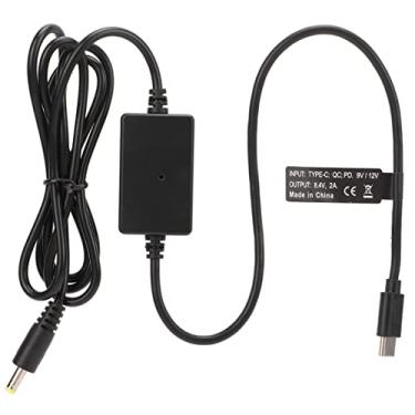 Imagem de Sanpyl Cabo de alimentação USB C para CC 8,4V, 1,36m Comprimento 9V 12V Tipo C para CC 8,4V 2A Cabo de alimentação USB ajustável, Interface CC de 4,0x1,7 mm, para monitor de luz de preenchimento de câmera digital