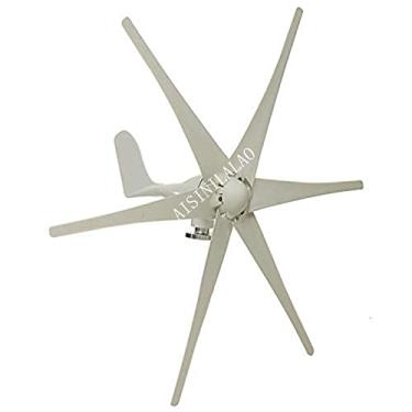 Imagem de Gerador de turbina eólica vertical de 4000W, 12V 24V Gerador de energia eólica de 48V com controlador MPPT para casa ou acampamento (branco),48v