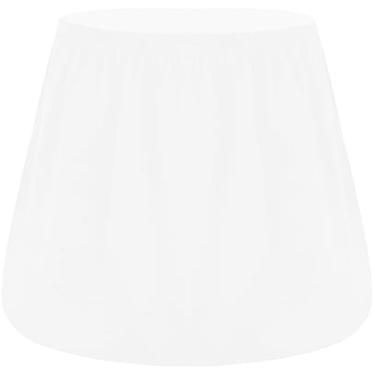 Imagem de Meia Anágua Feminina de Chiffon Half Slip Saias Frente Curta Longa Traseira Linha Saia de Bainha Falso Saia Femme Anágua Feminina Meio Deslizamento Anágua Meio-Deslizamento, Branco, M, Colecionador