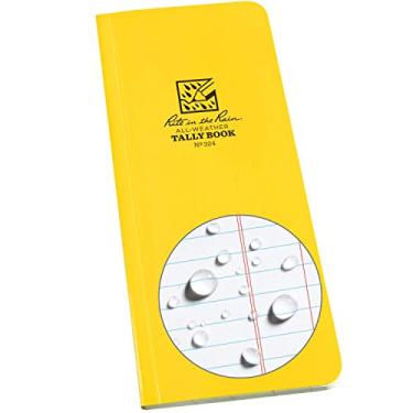 Imagem de Rite in the Rain Caderno com capa macia à prova de intempéries, 8,9 cm x 20,3 cm, capa amarela, padrão de contagem (nº 324)