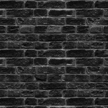 Imagem de Papel De Parede Adesivo 3d Tijolo Preto Rústico Rolo 3m