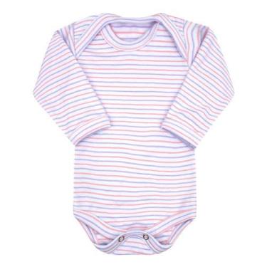 Imagem de Body Bebê Canelado Listrado Manga Longa (RN/P/M/G) Top Chot
