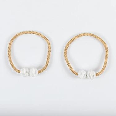 Imagem de Correia de cortina um par de ímã criativo fivela de cortina corda amarrada cinto de cortina acessórios de corda de cortina decoração tiebacks de cortina, T8,4 pcs