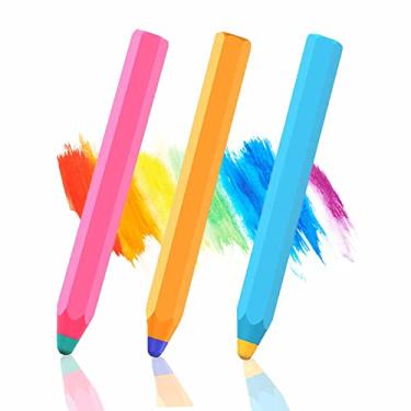 Imagem de Kenkor Canetas Stylus 2023 para telas sensíveis ao toque, lápis de cera para crianças, pacote com 3 canetas capacitivas universais, rosa, azul, amarela, compatível com iPad/iPhone/Android/Kindle