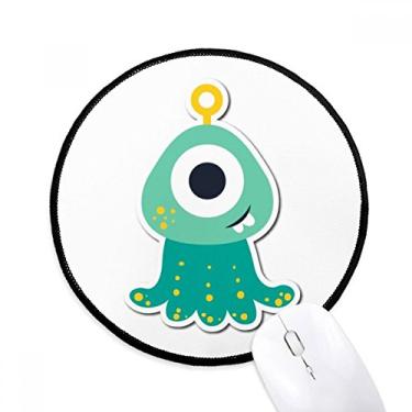 Imagem de DIYthinker Universo e Alienígena Cyclops Monster Mouse Pad Desktop Tapete redondo para computador