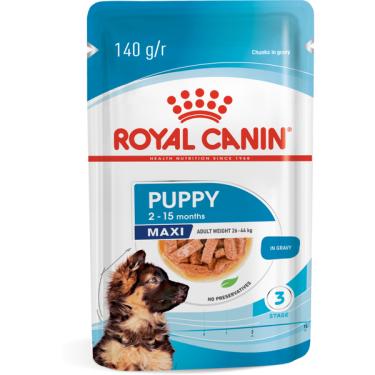 Imagem de Ração Royal Canin Sachê Size Health Nutrition Puppy Wet para Cães Filhotes Raças Grandes - 140 g