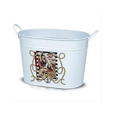 Imagem de Balde de Gelo Galvanizado Linha Retrô Oval Sait with me - 5L