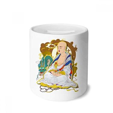 Imagem de DIYthinker Religião Alfândega Dezoito Arhats Caixa Dinheiro Caixa de Cerâmica Porta-Moedas Presente