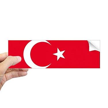 Imagem de DIYthinker Adesivo retangular de para-choque com bandeira nacional da Turquia, país da Ásia, decalque para janela