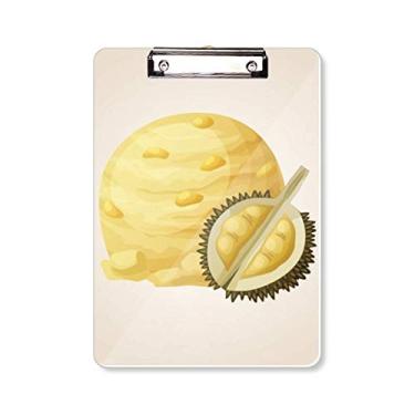 Imagem de Yellow Durian Bola de sorvete Picolés Pasta Prancheta Placa de apoio A4