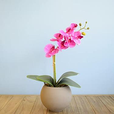 Imagem de Arranjo de Orquídea Pink Artificial no Vaso de Vidro Fendi | Formosinha