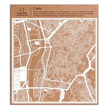Imagem de Mapa de corte de papel branco 30,48 x 30,48 cm Arte de papel, Cairo