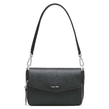 Imagem de Calvin Klein Bolsa de ombro Ava Novelty Demi, Texturizado preto/prata, One Size