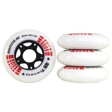 Imagem de Jogo de Rodas Traxart Fitness Roadster 80mm/85A - Branco
