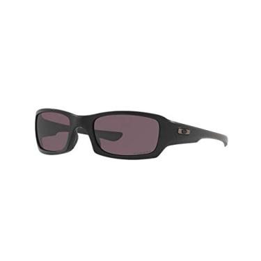 Imagem de Óculos de sol Oakley SI masculino OO9238 Fives Squared retangular, preto fosco/cinza Prizm, 54 mm