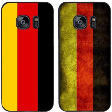 Imagem de 2 peças retrô bandeira da Alemanha Deutschland impressa TPU gel silicone capa de telefone traseira para Samsung Galaxy todas as séries (Galaxy S7)