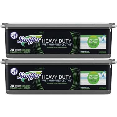 Imagem de Swiffer Almofadas de esfregão molhadas frescas Sweeper, pacote com 40, 20 unidades (pacote com 2)