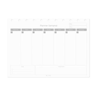 Imagem de Refil Caderno De Disco iscool Planner Semanal Classic Grande Branco
