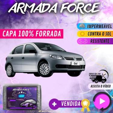 Imagem de Capa Cobrir Carro GOL G5 100% Forrada Armada Force 100% Impermeável Fo