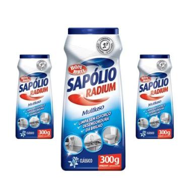 Imagem de Saponáceo Sapólio Radium Pó 300Ml Bombril Kit 3 - Bom Bril