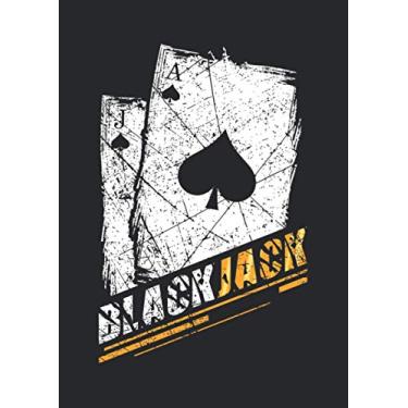 Imagem de Notizbuch A4 kariert mit Softcover Design: Black Jack Kartenspiel Casino Croupier Geschenk Cool: 120 karierte DIN A4 Seiten