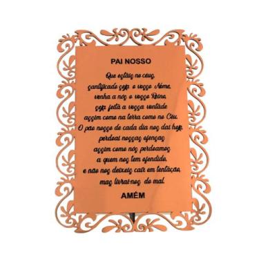 Imagem de Placa Decorativa Oração Pai Nosso - Decoração Espelhado - Artis Habita