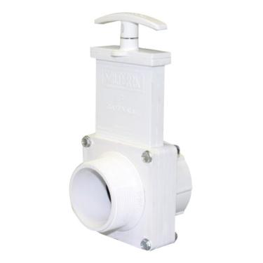 Imagem de Valterra Válvula de porta de PVC 6205, branca, 5 cm MPT x Slip