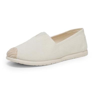 Imagem de Alexis Leroy Pureness Textile Alpargatas planas femininas, Branco puro, 35
