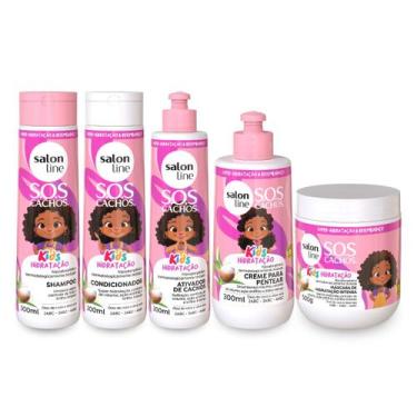 Imagem de Kit Completo Sos Kids Hidratação Definição Cachos Salon Line, Kit Comp