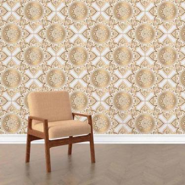 Imagem de Papel de Parede Adesivo Indiano Mandala Gold N015081 0,58x3M - Adesivo