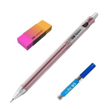 Imagem de Kit Lapiseira Spark 0.7mm Rosa + Grafite + Borracha Move - CIS