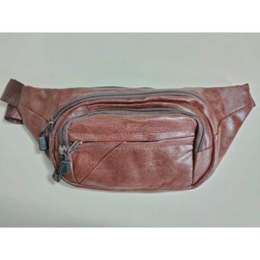 Imagem de Pochete bolsa cintura 4 zíper material sintético ajustável  - NoBrand,