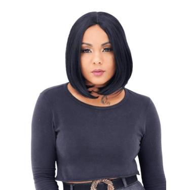 Imagem de Peruca Lace Wig Importada Lisa Sem Franja  - Repartição Fixa Com Micro