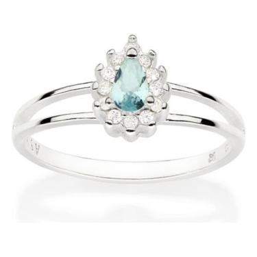 Imagem de Anel Solitário Cravejado Por 12 Zircônias 810270 - Rommanel, Branco co