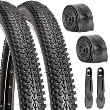 Imagem de Pneu de bicicleta de substituição - 66 x 4,95 cm, 66 x 6,5 cm, 60 x 5,5 cm, 60 x 5,5 cm e 73 cm x 6,5 cm durável dobrável para mountain bike - 60 pneus de bicicleta TPI (Qt2, 26 x 1,95 pneu + tubo)