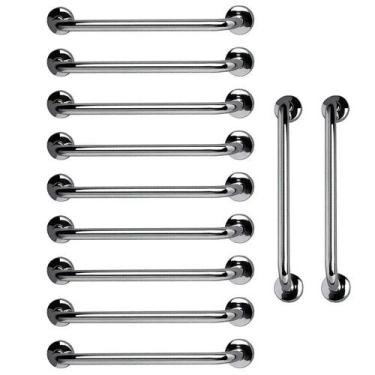 Imagem de Barra de Apoio 60cm Aço Inox Kit 11 Unidades Suporte Acessibilidade Ge