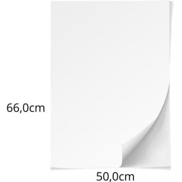 Imagem de Papel Cartolina Branca Escolar 50X66CM 140G - Pacote com 100 - SCRITY
