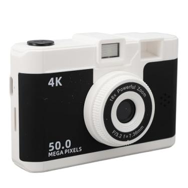 Imagem de Câmera Digital Vintage, Câmera 1080P 50MP Com Zoom 8x, Câmera Pequena Compacta, Tela de 2,4 Polegadas, Apontar e Disparar, Câmera de Vlogging Infantil e Adolescente para Viagens