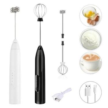 Imagem de Batedor Misturador Mixer Elétrico 2x1 Bebidas Leite Café Clara de Ovo 